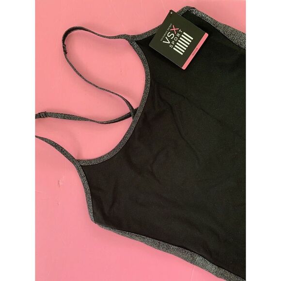 Victoria's Secret M WORKOUT Jumpsuit ROMPER ONE-PIECE SPORTSUIT VSX SPORT Black - Picture 2 of 4